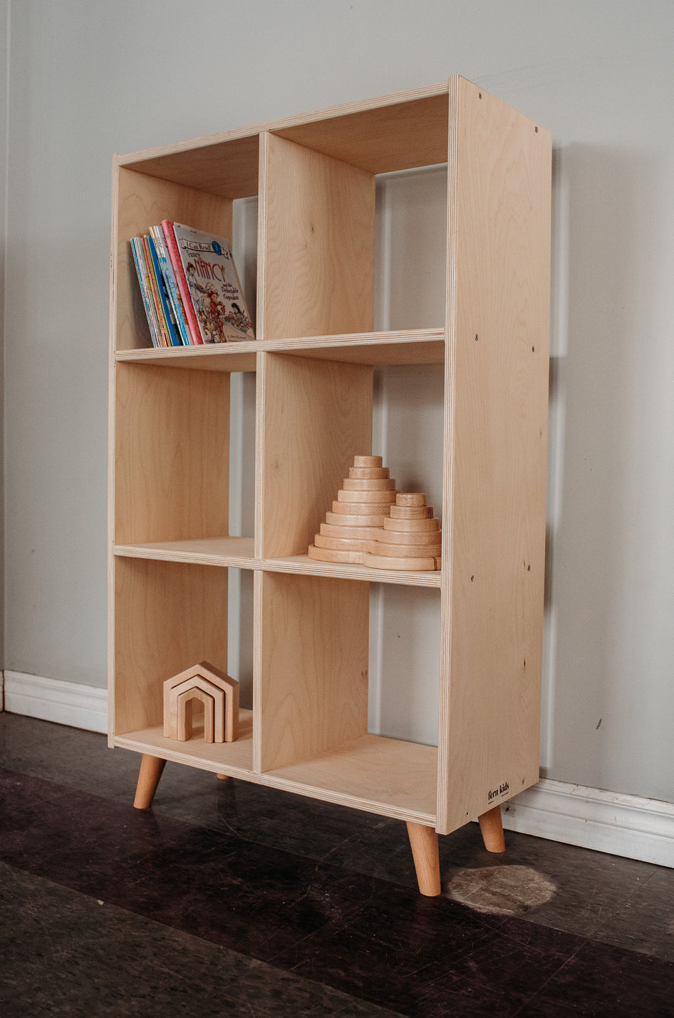 Tall deals cubby bookcase